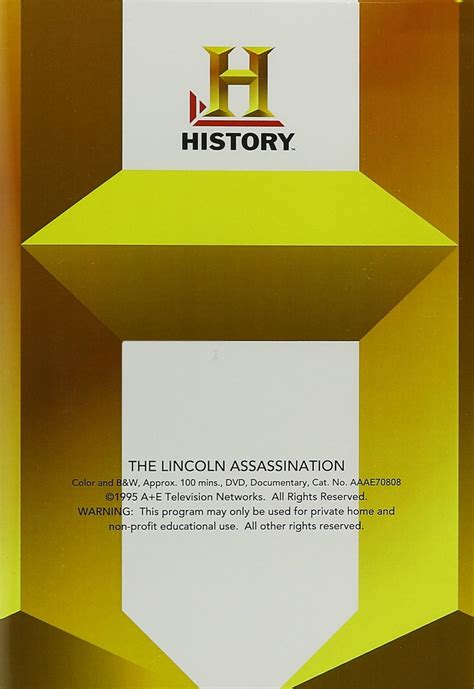 Amazon.com: The Lincoln Assassination (History Channel) (A&E DVD ...