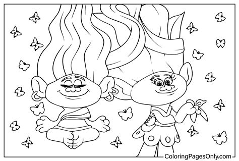 Trolls Band Together Coloring Pages | Fun & Printable Designs for Kids ...