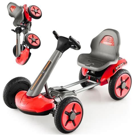 COSTWAY Kart Électrique 12V 4 5 Ah pour Enfants avec Siège Volant