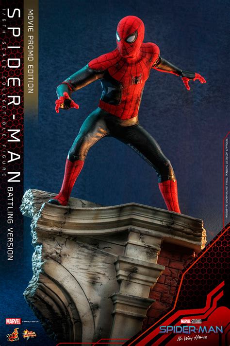 Spider Man Battling Version Movie Promo Edition Sixth Scale Collectible Figure By Hot Toys
