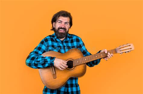 Party String Instrument Player Mature Singer Musician Bearded Man