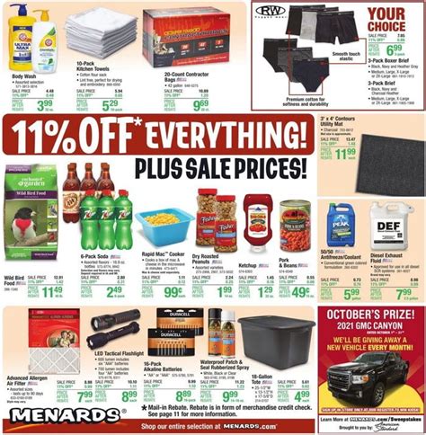 Menards Weekly Ad Oct 14 – Oct 23, 2021