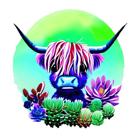 Highland Cow Illustration By Margaret · Creative Fabrica