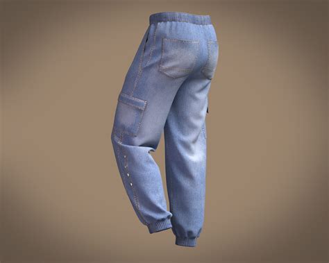 Denim Wash Pant Model Turbosquid