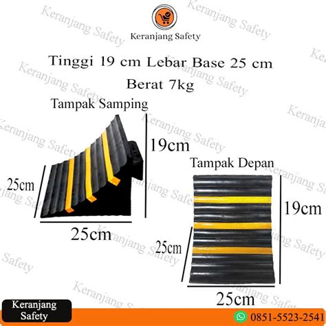 Jual Wheel Stopper Rubber Kg Pengganjal Ban Kendaraan Pembatas