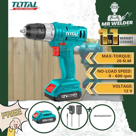 TOTAL TDLI1211 12V LITHIUM ION CORDLESS DRILL Total Li Ion Cordless