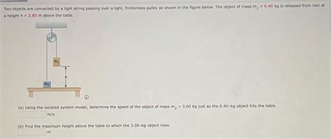 Solved Two Objects Are Connected By A Light String Passi