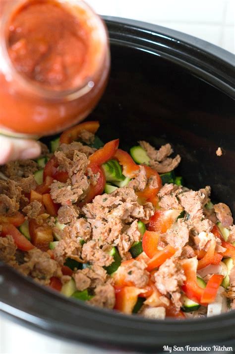 Slow Cooker Crumbled Italian Sausage Pasta My San Francisco Kitchen