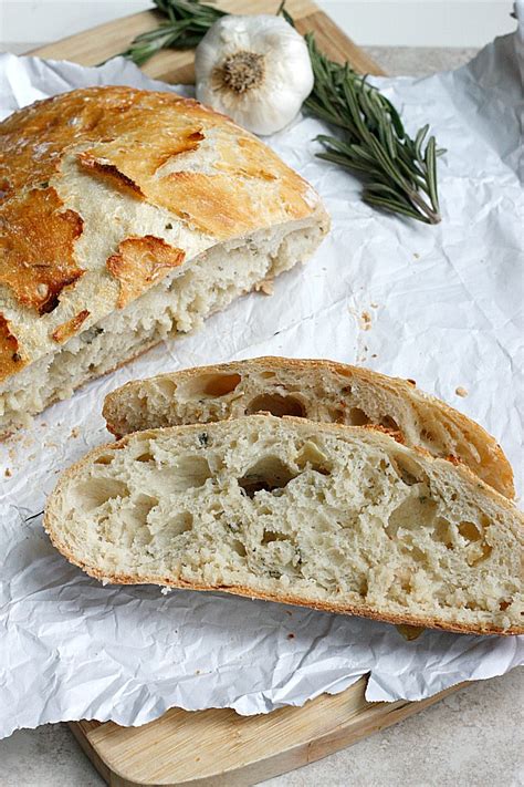 Roasted Garlic And Rosemary Artisan Bread Belle Vie