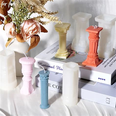 For Fun Vintage Roman Column Candle Mold Diy Aromatherapy Silicone