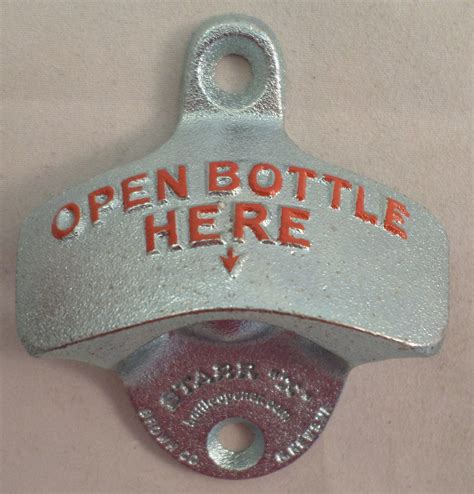 Open Bottle Here Beer Starr X Stationary Bottle Opener By Brown Mfg Co