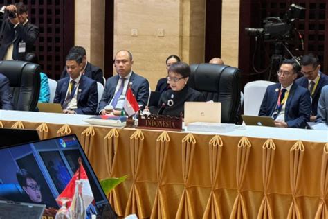 Menlu Retno Soroti Isu Myanmar Palestina Di Pertemuan ASEAN