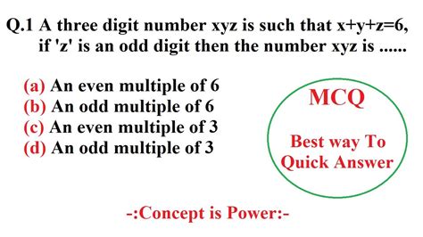 Mcq सिर्फ Option देख कर सही Ans पता करें ।number System Short Trick Maths Two Digit Number