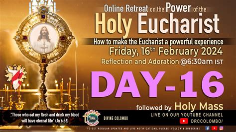 LIVE DAY 16 Power Of The Holy Eucharist Make It A Powerful