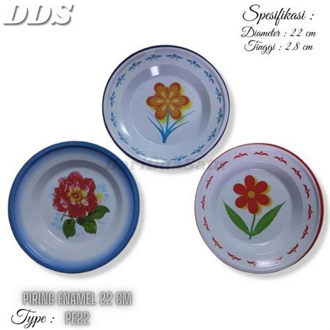 Jual Piring Enamel Cm Piring Makan Jadul Seng Vintage Motif Kembang