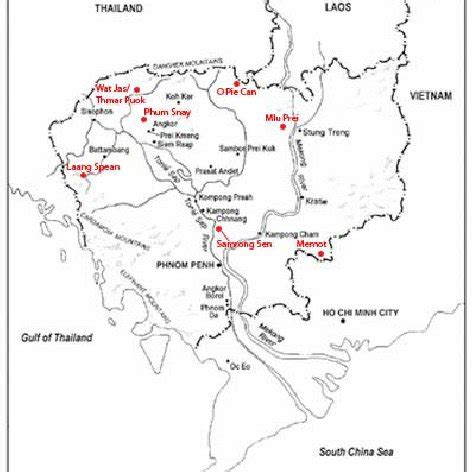 Map giving the approximate location of key pre- | Download Scientific Diagram