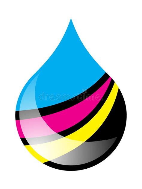 Ink Drop Printing Ink Drop Filled In Cmyk Colors Sponsored