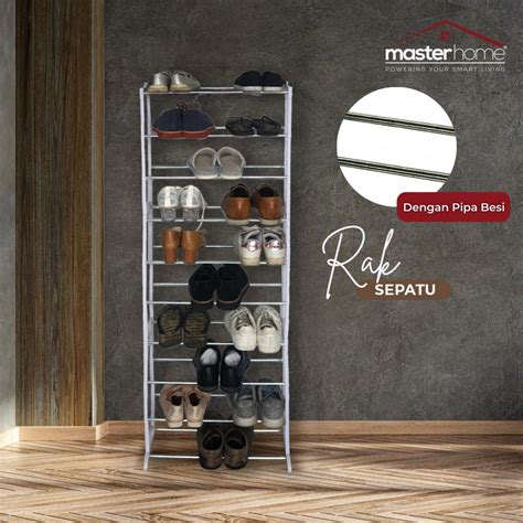 Jual Masterhome Amazing Shoes Rack Rak Sepatu Susun 10 Rak AMZ