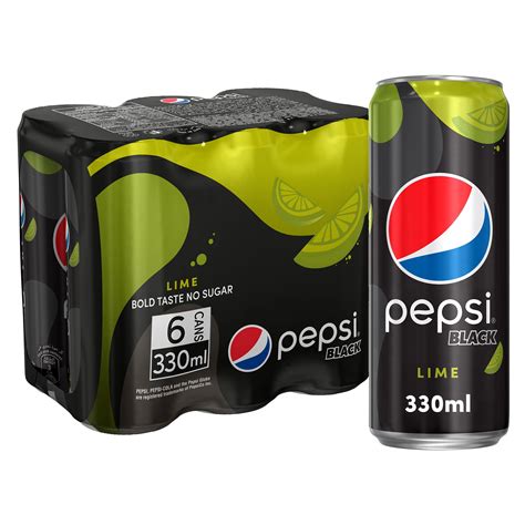 Buy Pepsi Black Lime Soft Drink 330 Ml X 6 Pcs Online In Uae Talabat Uae