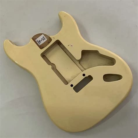 Cream Solid Basswood Guitar Stratocaster Strat Style Body Reverb