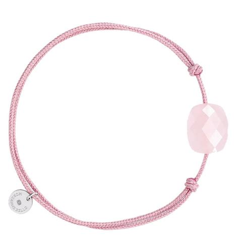 Bracelet Cordon Rose Quartz Rose Argent Morgane Bello Ocarat