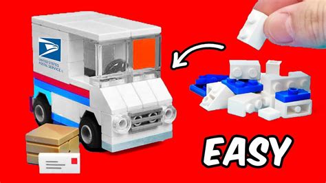 Easy Lego Postal Mail Truck How To Build Tutorial Youtube