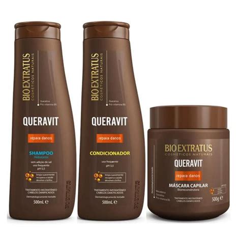 Kit Queravit Shampoo Condicionador 500 Ml Máscara 500 G Bio