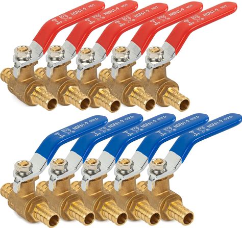 Amazon Hourleey 10 Pieces 1 2 Inch Pex Brass Full Port Shut Off