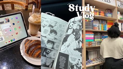 Uni Study Vlog Studying At Cafe Manga Shopping Assignments Youtube