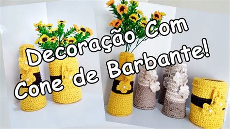 Decoração Cone de Barbante YouTube