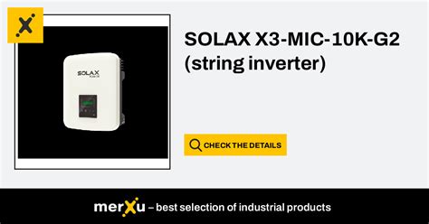 Solax Power Solax X3 Mic 10k G2 String Inverter Merxu Negotiate