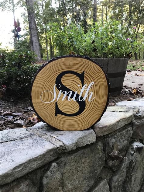 Wood Slice Log Slice Rustic Name Sign Wood Slice Name Sign Etsy