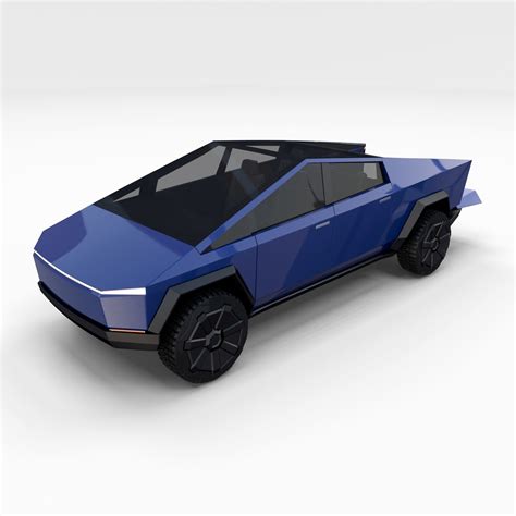 3d Tesla Cybertruck Blue Cgtrader