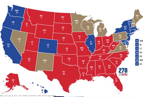 Screenshot 2020 10 10 2020 Presidential Election Interactive Map The