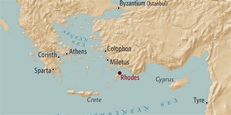 Ancient Greece Map Rhodes - Felice Thomasina