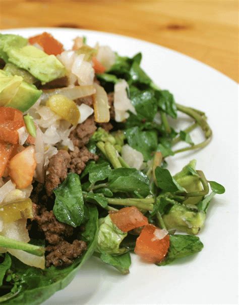 Deconstructed Burger Salad Paleo Vegetable Recipes Paleo Beef