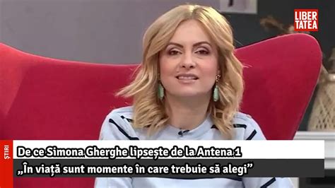 De Ce Simona Gherghe Lipse Te De La Antena N Via Sunt Momente N