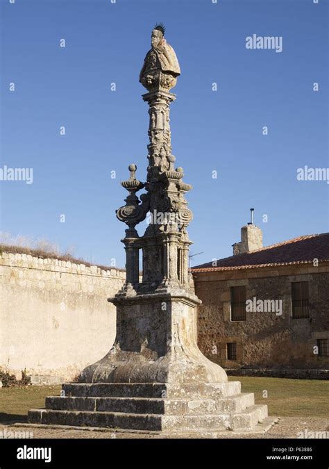 PILASTRA CON EL BUSTO DE SAN SATURIO EN LA ERMITA DE LA VIRGEN DEL