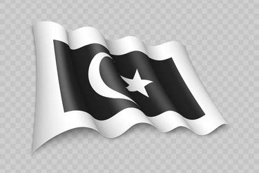 Waving flag of terengganu is a state malaysia Vector Image