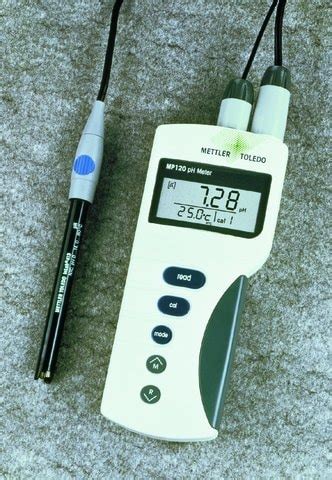 Mettler Toledo Portable PH Ion Meter Model MP120 Meter With Inlab 413