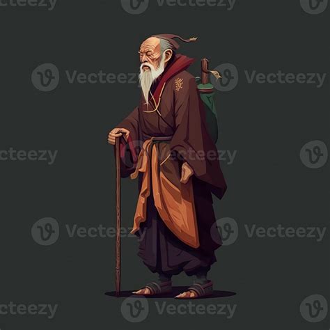 A chinese monk image generative AI 22316383 Stock Photo at Vecteezy