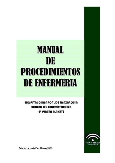 Pdf Manual De Procedimientos De EnfermerÍa