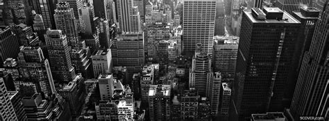 black and white new york buildings Photo Facebook Cover