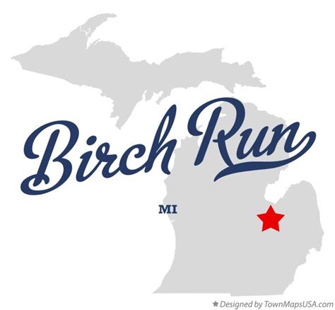 Map of Birch Run, MI, Michigan