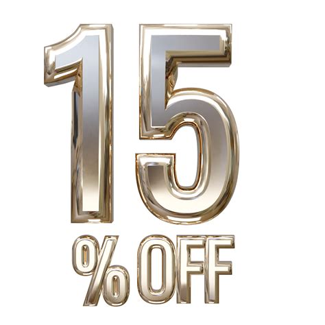 15 Percent Off Sale Text Illustration Element 34336774 Png