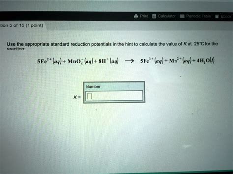 Solved Texts Print Calculator Periodic Table Ebook Question Of