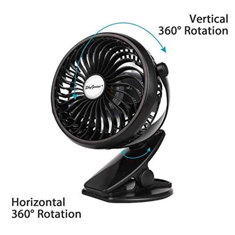 Skygenius Battery Operated Clip On Mini Desk Fan Black Pricepulse