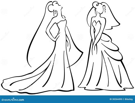 Brides Vector Silhouettes Stock Photo Image 30264490