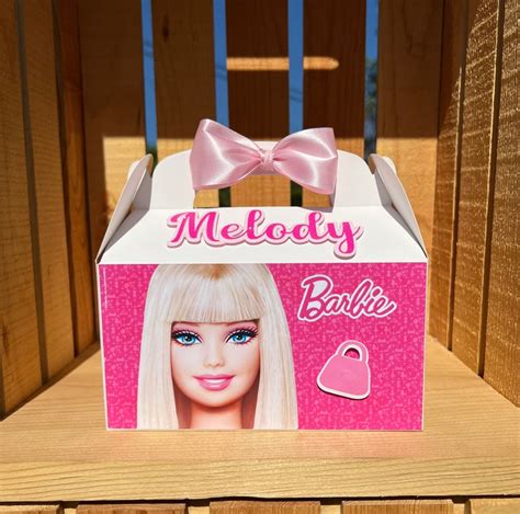 Barbie Party Favor Box Barbie Treat Box Barbie Party Etsy