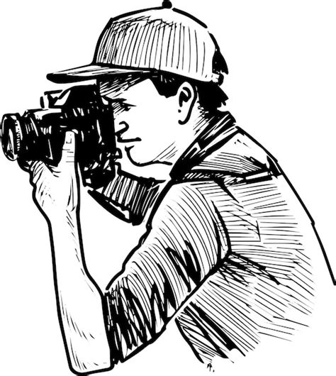 Photographer Clipart Black And White